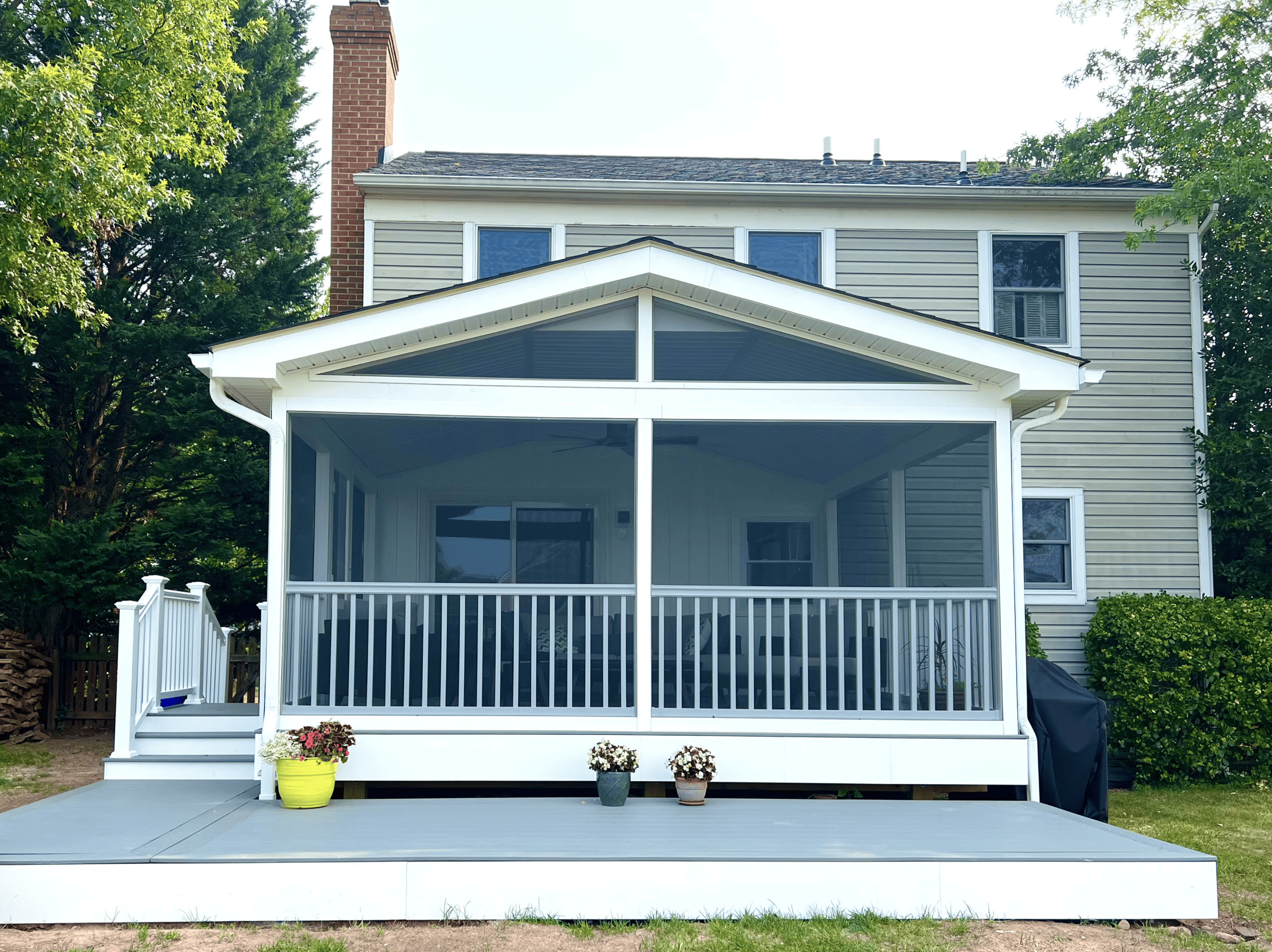 Beautiful screened porch addition for outdoor living. Enhance your home with stylish, functional out.
